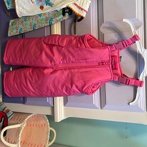 Girls 2T London Fog snow bibs